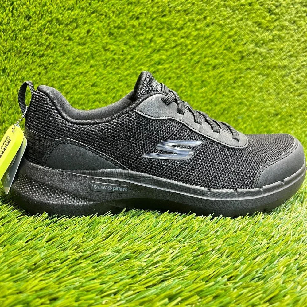 Skechers Go Walk 6 Bold Knight Mens Size 7 Black Athletic Running Shoes Sneakers